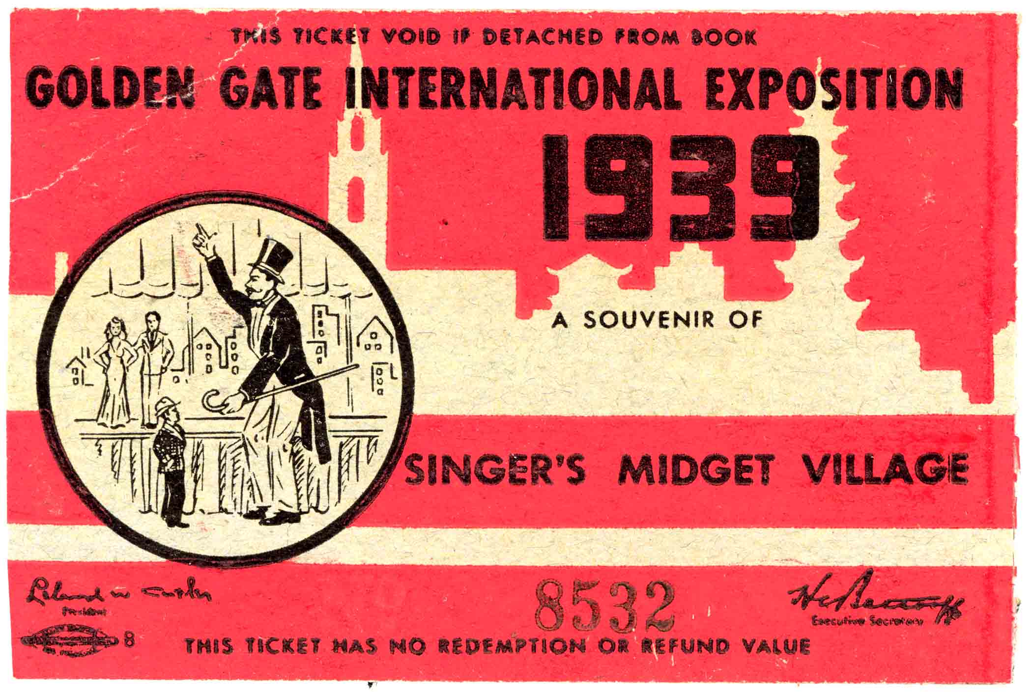 Singers Midget Village Ticket