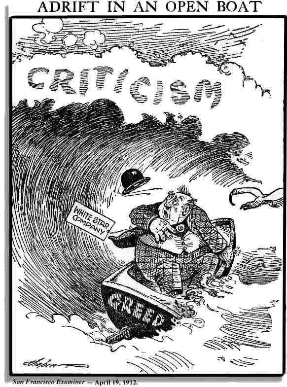 Titanic White Star Line Editorial Cartoon - 1912