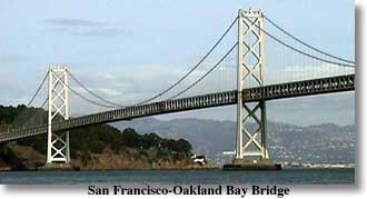 Modern photograph of the San Francisco-Oakland Bay Bridge
