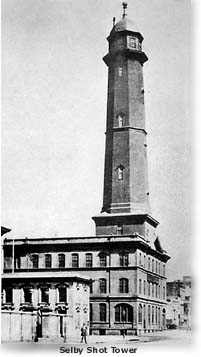 Photograph of the Selby Shot Tower at 2nd and Howard streets