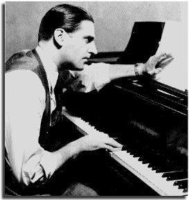 1930s photograph of Meredith Willson sitting at piano