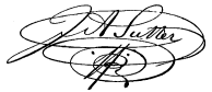 Signature of John Sutter