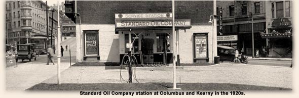 Standard Oil Station in San Francisco during the 1920s
