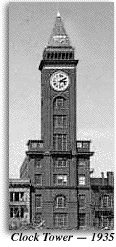 Schmidt Lithographic Co. Clock tower as seen in 1935