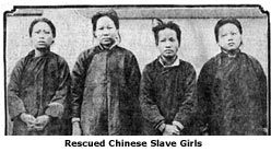 Chronicle photo of 4 slave girls dressed in men's clothing